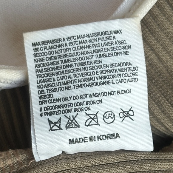 Murmuring Ribbed Halter Tank Top Set Black Taupe Built-In Bra Cami Size F - Picture 9 of 11